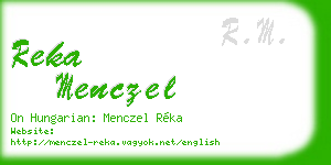 reka menczel business card