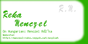 reka menczel business card